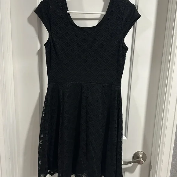 Xhilaration Black Lace Drop Waist Dress - Picture 5 of 5